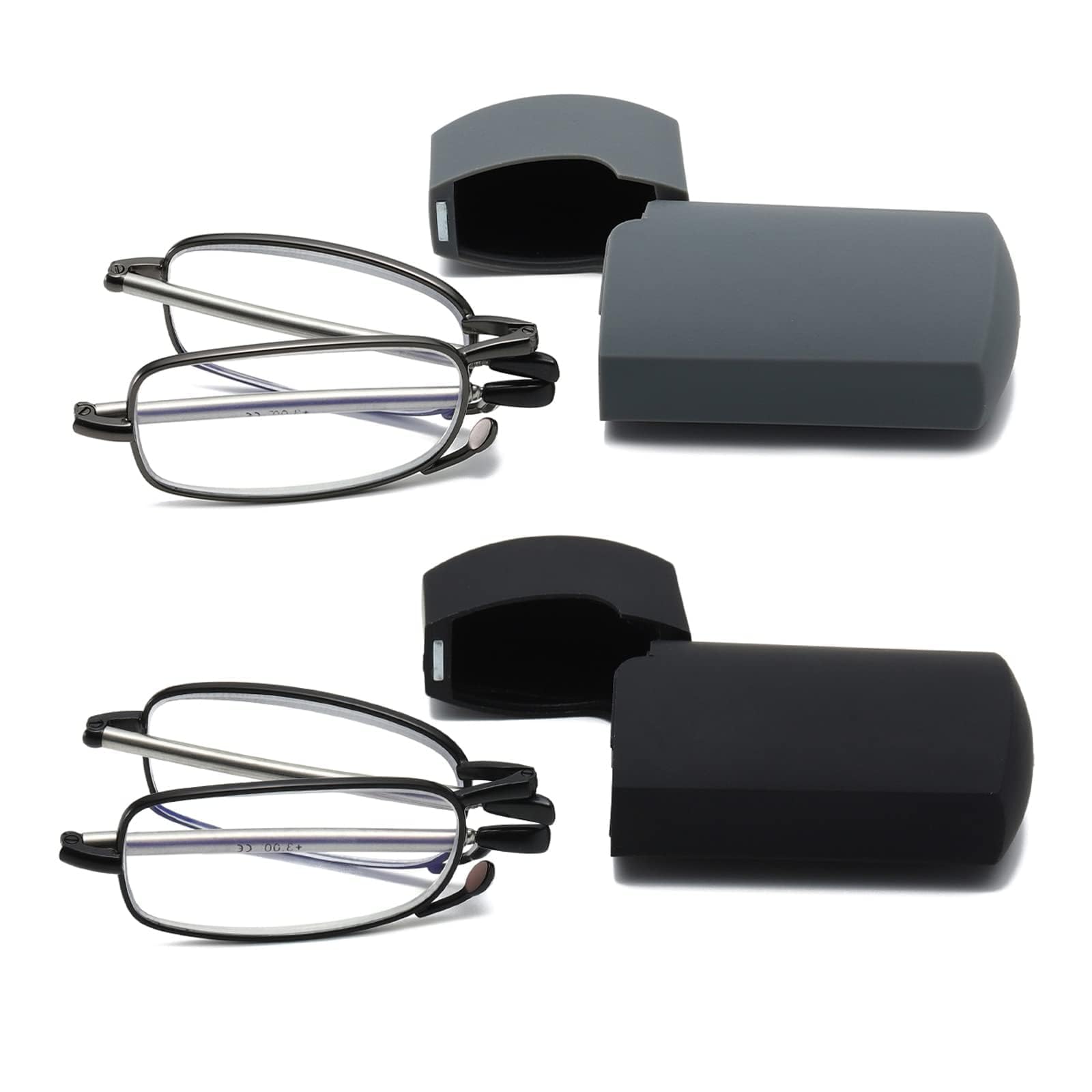Hubeye Ultra Thin Occhiali Lettura Pieghevoli 3,5 2 Paia Anti Luce Blu