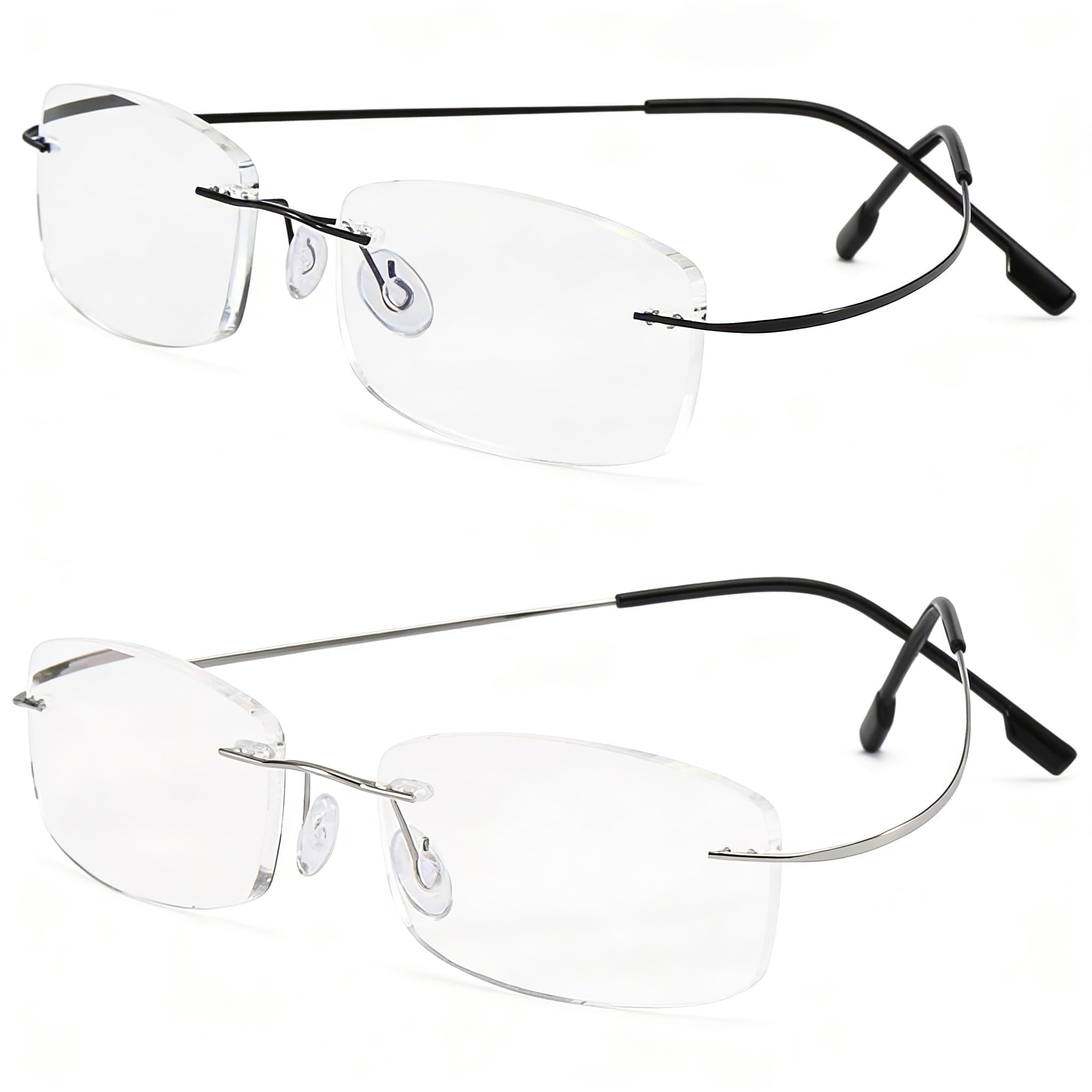 Hubeye Frameless Occhiali da Lettura 2.0 Titanio Senza Montatura