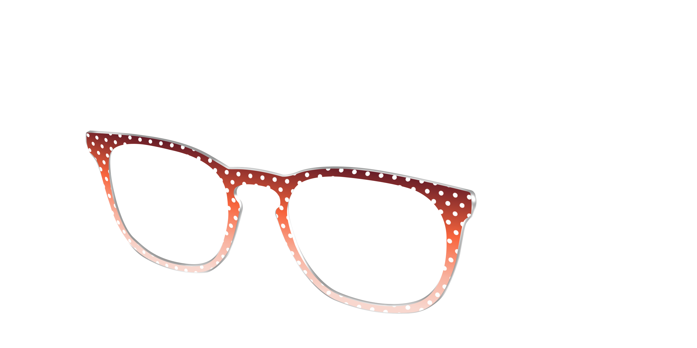Pair Eyewear Design Tops Maroon Blush Polka Dot topper pois