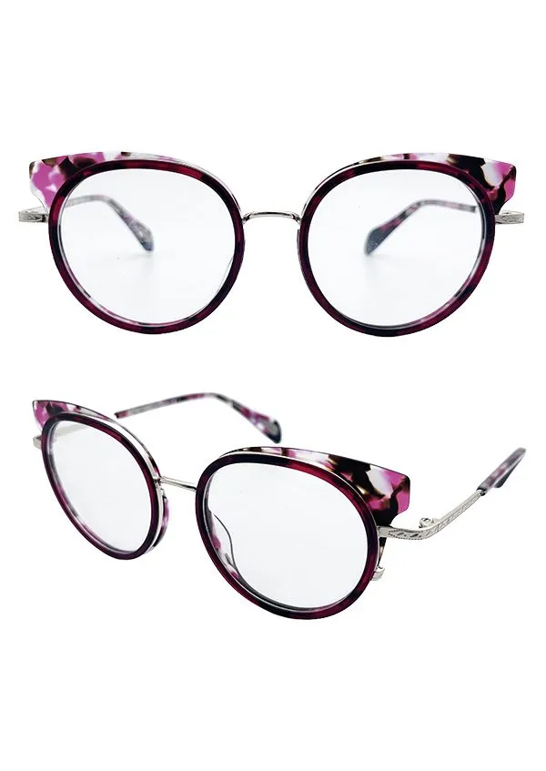 Ouyuan NOM24045 montatura occhiali metallo cat eye 50-18-135