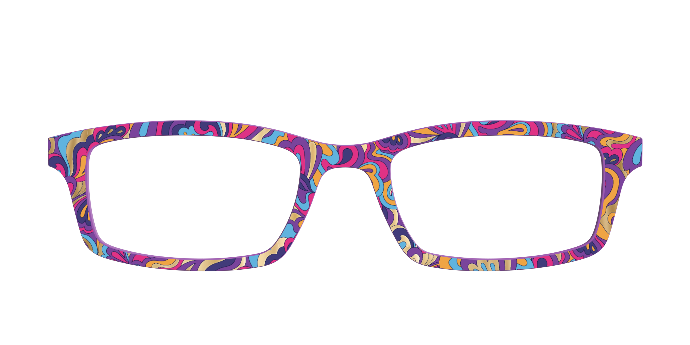 Pair Eyewear Design Tops The Flower Power Paisley Gold Foil top occhiali