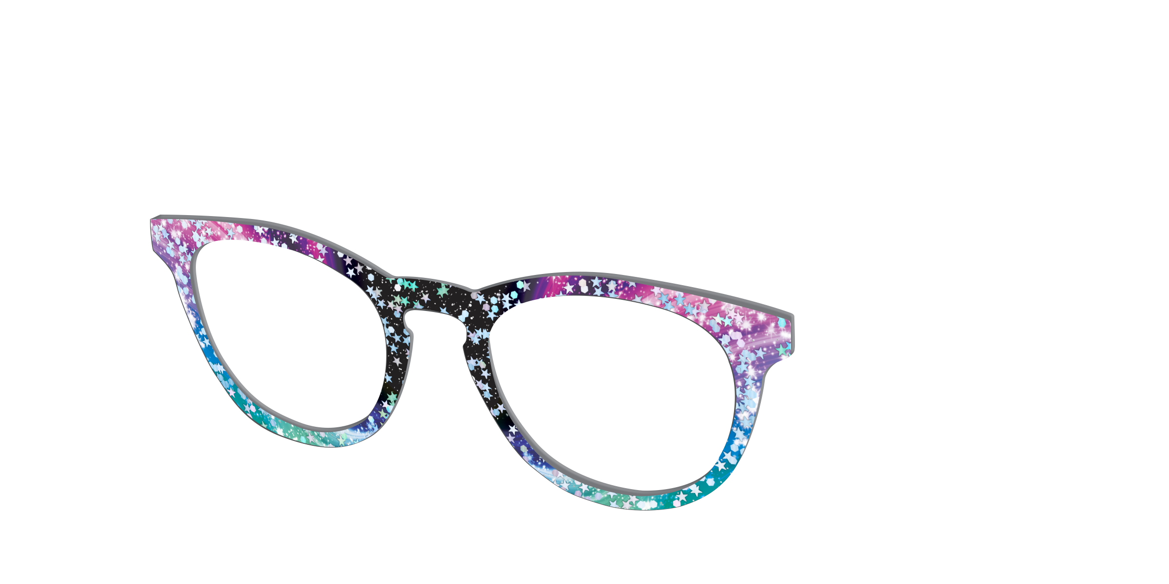Pair Eyewear Design Tops The Stella Nebula Star Glitter top occhiali