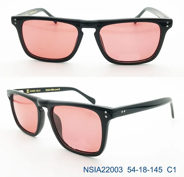 Ouyuan NSIA22003C1 occhiali da sole neri rosa