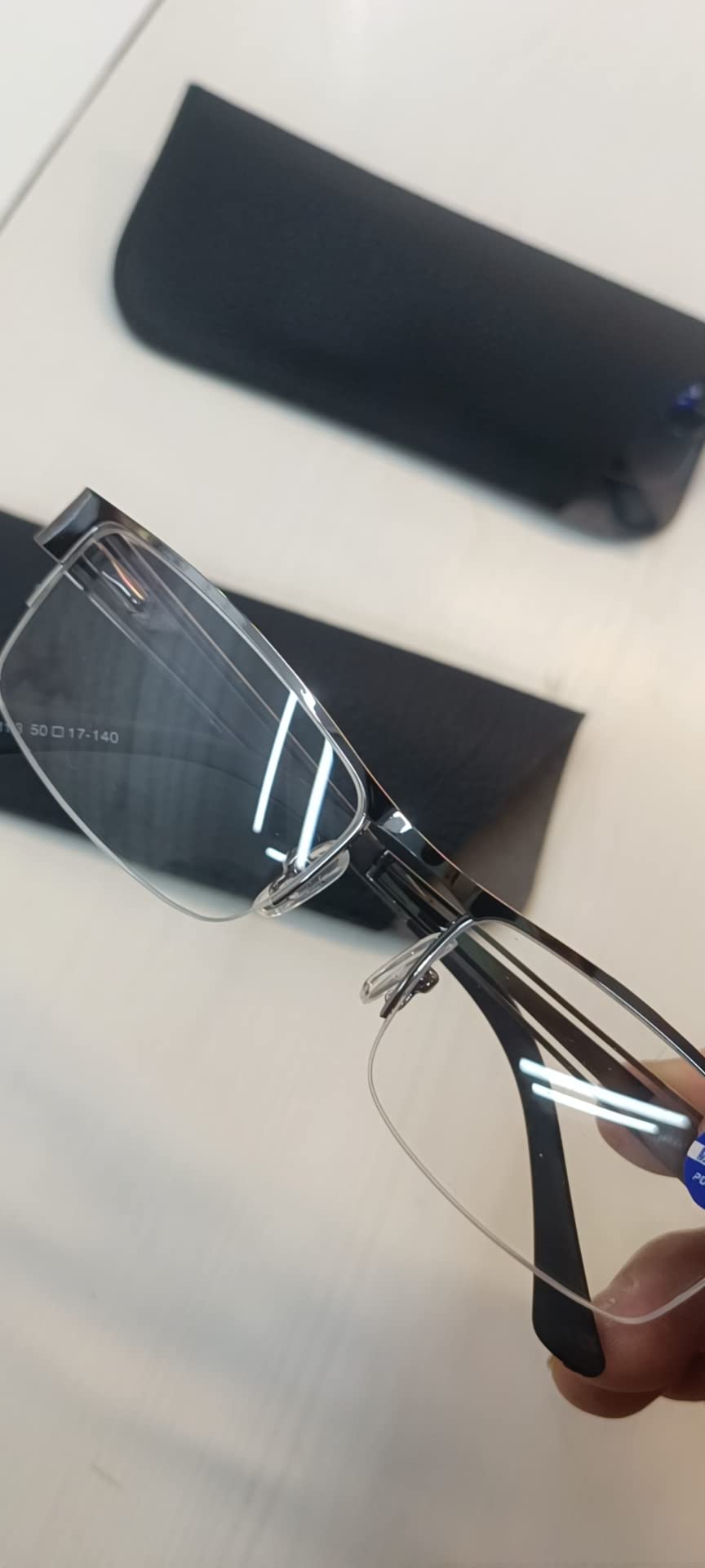 Hubeye Half Moon Occhiali Lettura 1,0 Nero/Grigio 2 Paia Anti Blu