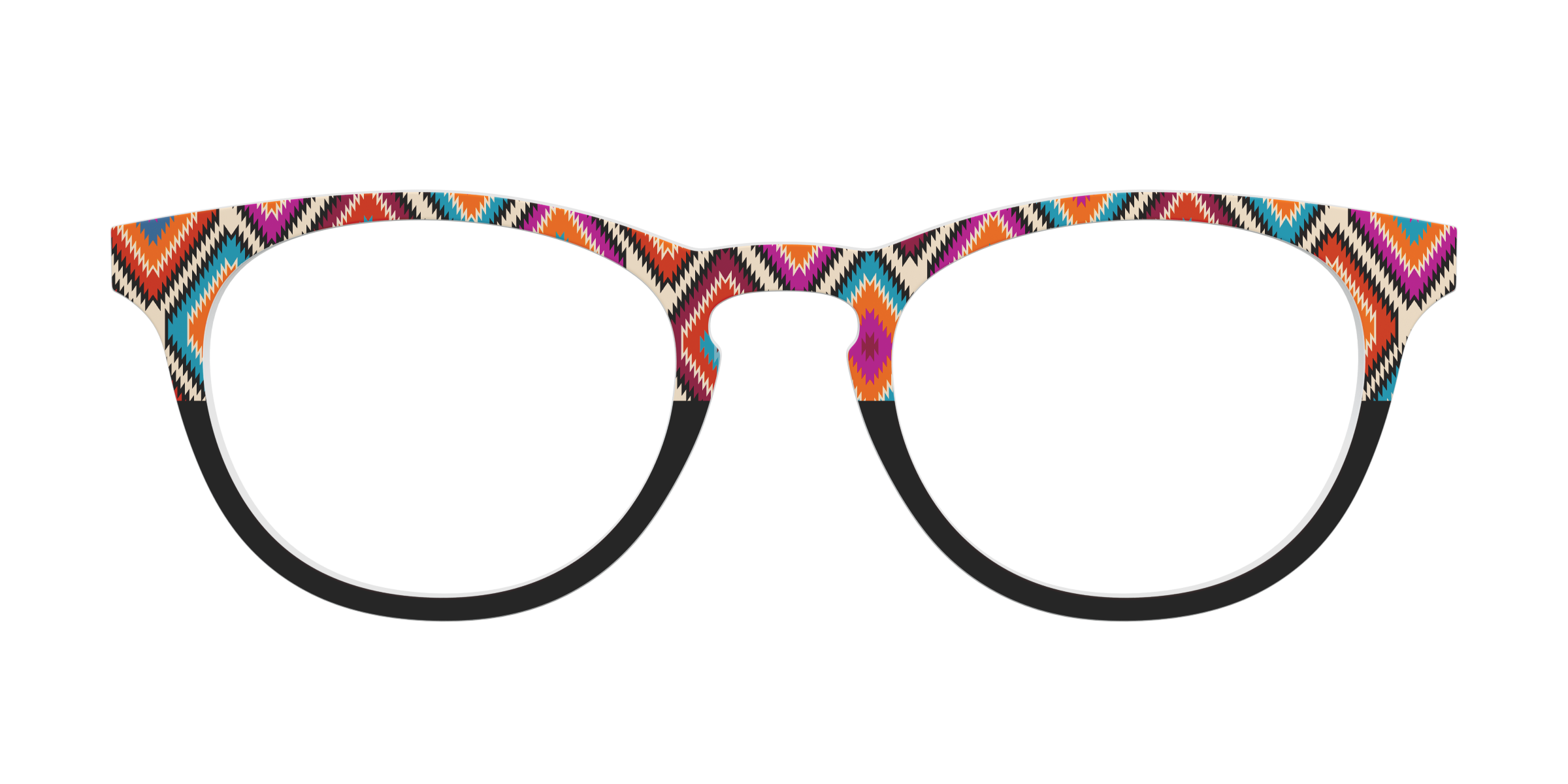 Pair Eyewear Collabs The Sarape Split top occhiali fantasia