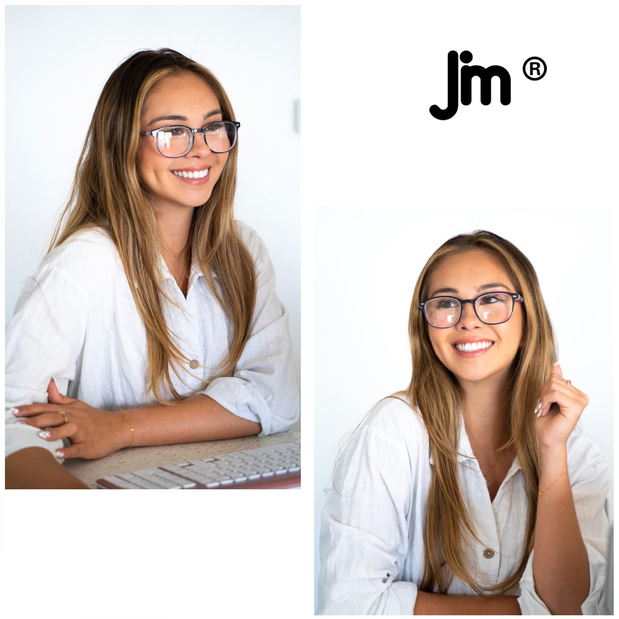 JM Occhiali da Lettura quadrati 4 pack colori misti +2.00