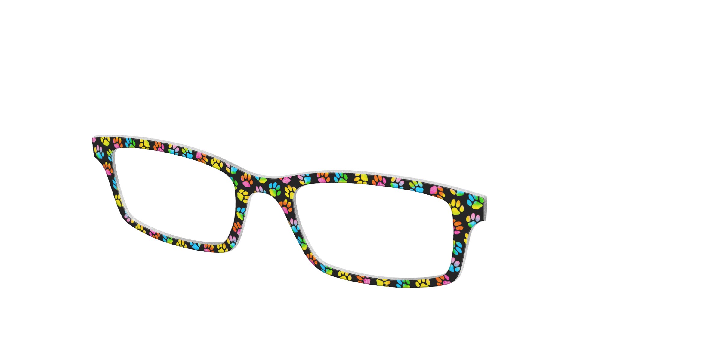 Pair Eyewear Solid Tops Rainbow Paw Print cover arcobaleno