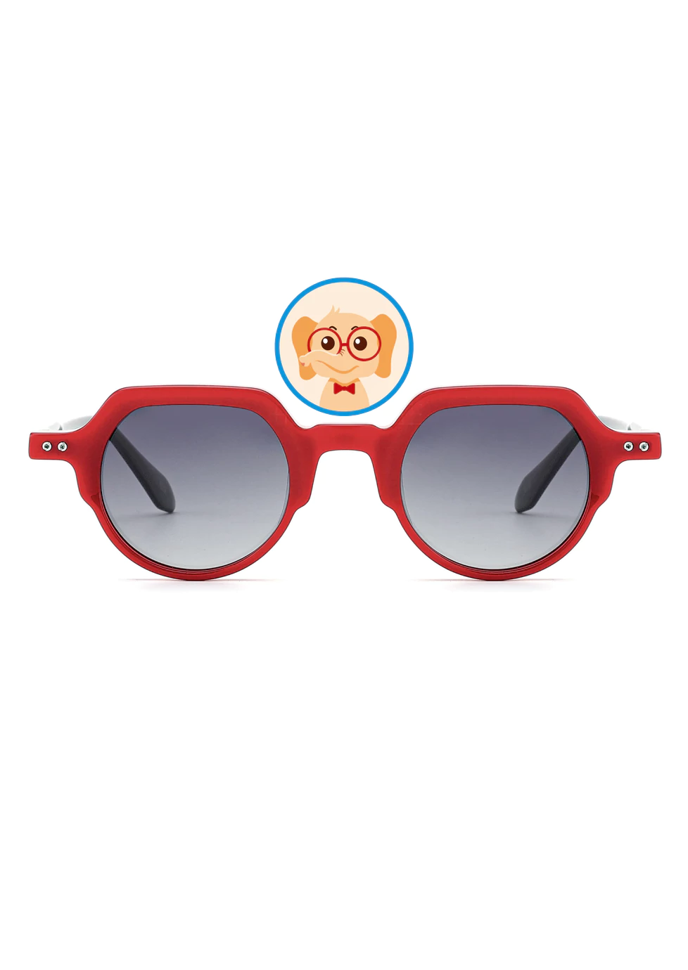 Ouyuan G2282 occhiali da sole bambino rotondi acetato