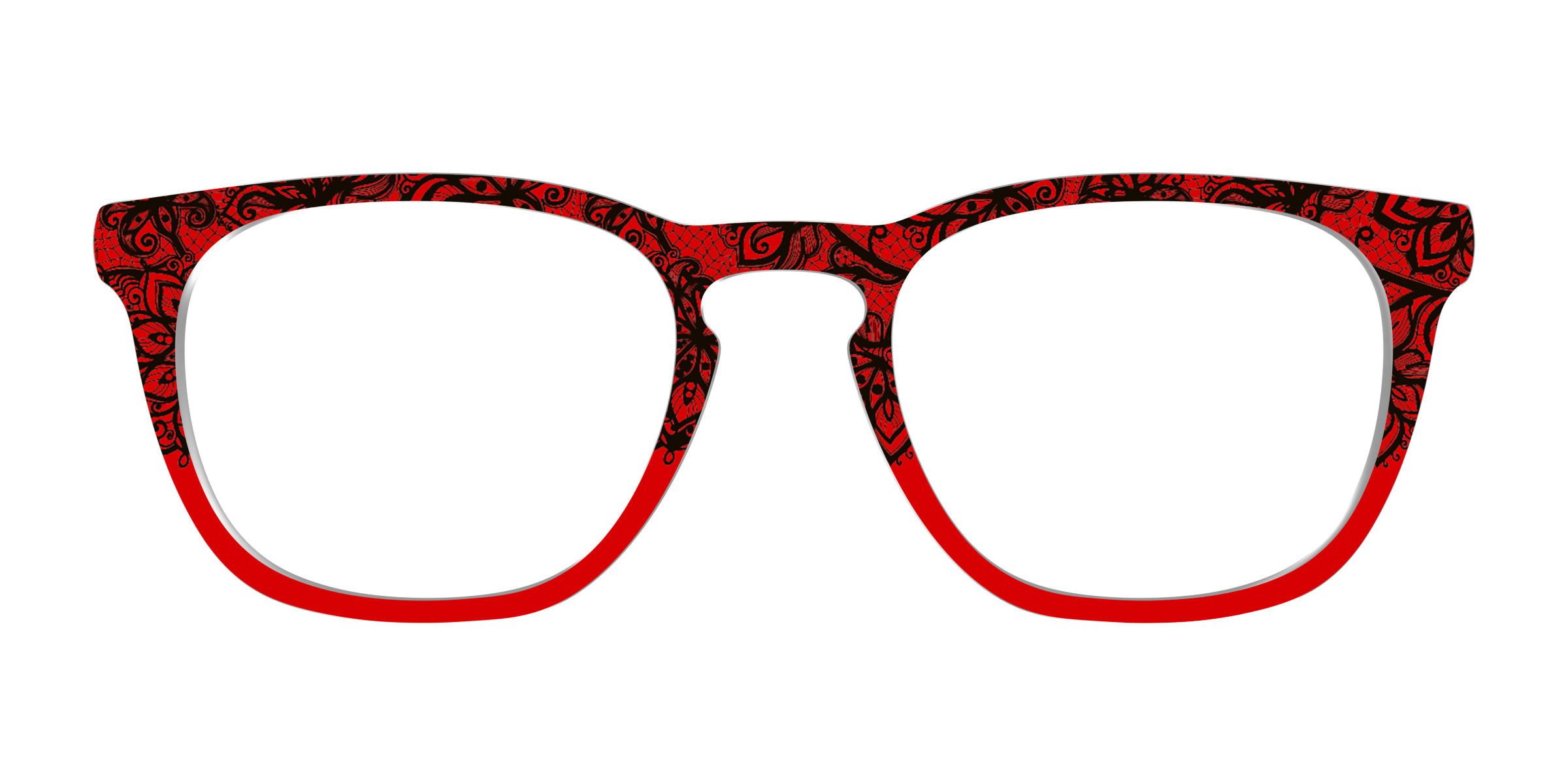 Pair Eyewear Design Tops Blood Red Lace Split top magnetico rosso