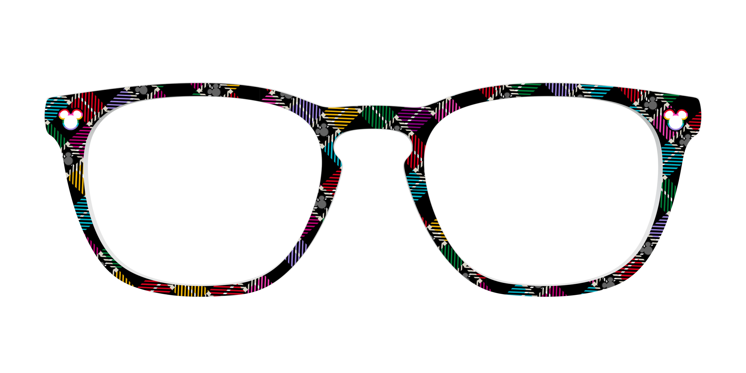 Pair Eyewear Collabs Mickey Plaid top occhiali scozzese DY17