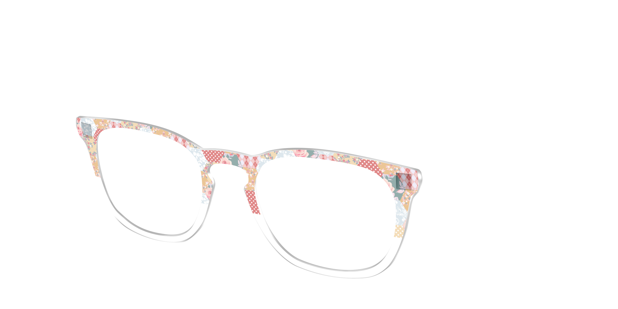 Pair Eyewear Design Tops Patchwork Hexagons Crystal top occhiali