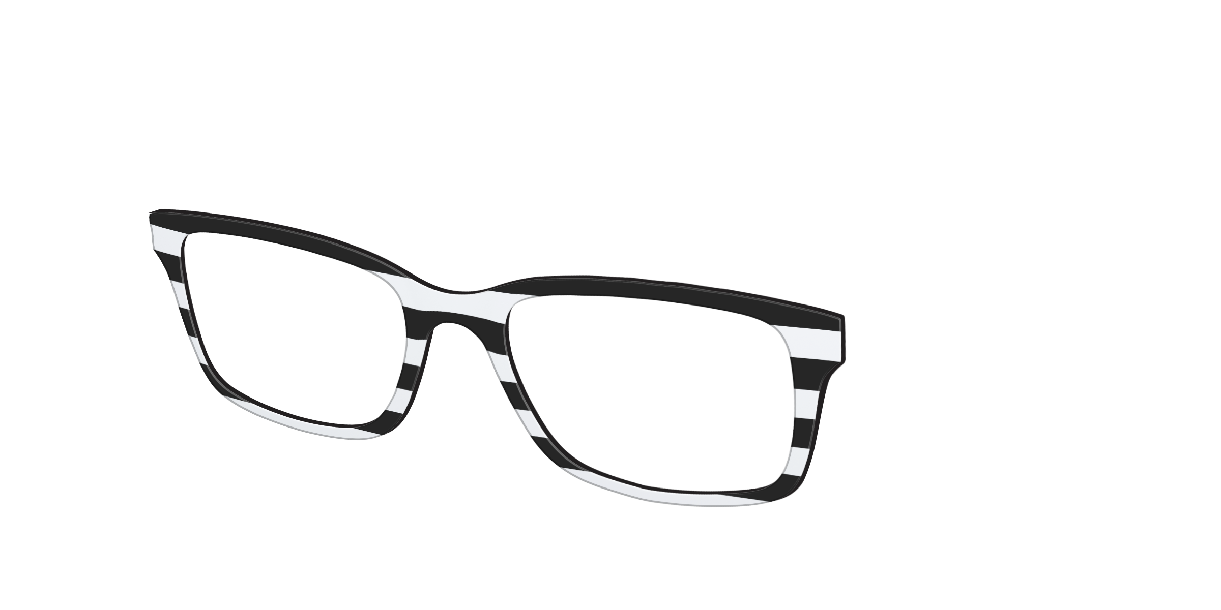 Pair Eyewear Solid Tops The Striped top occhiali righe