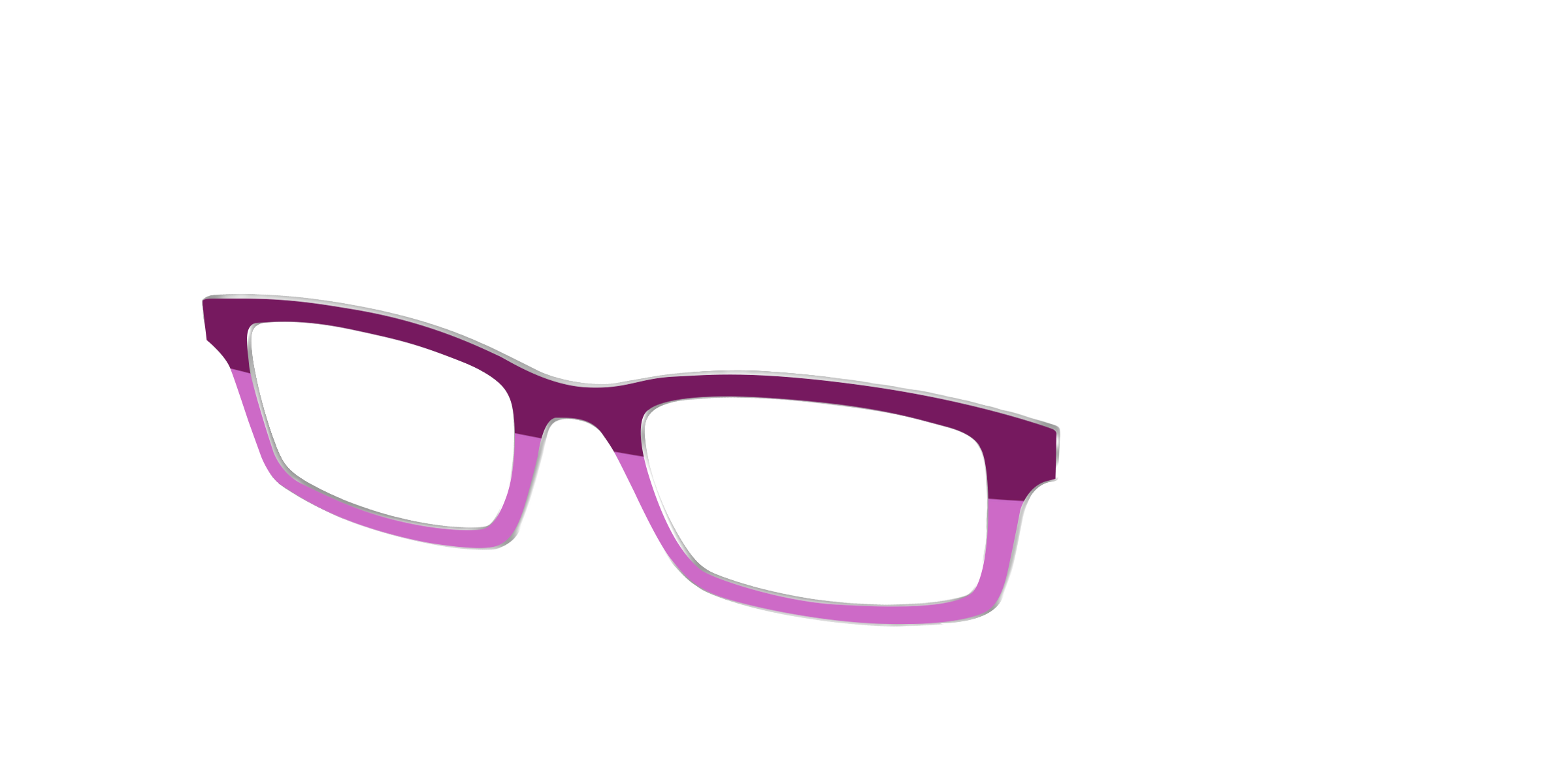 Pair Eyewear Design Tops The Mulberry & Orchid Split top occhiali