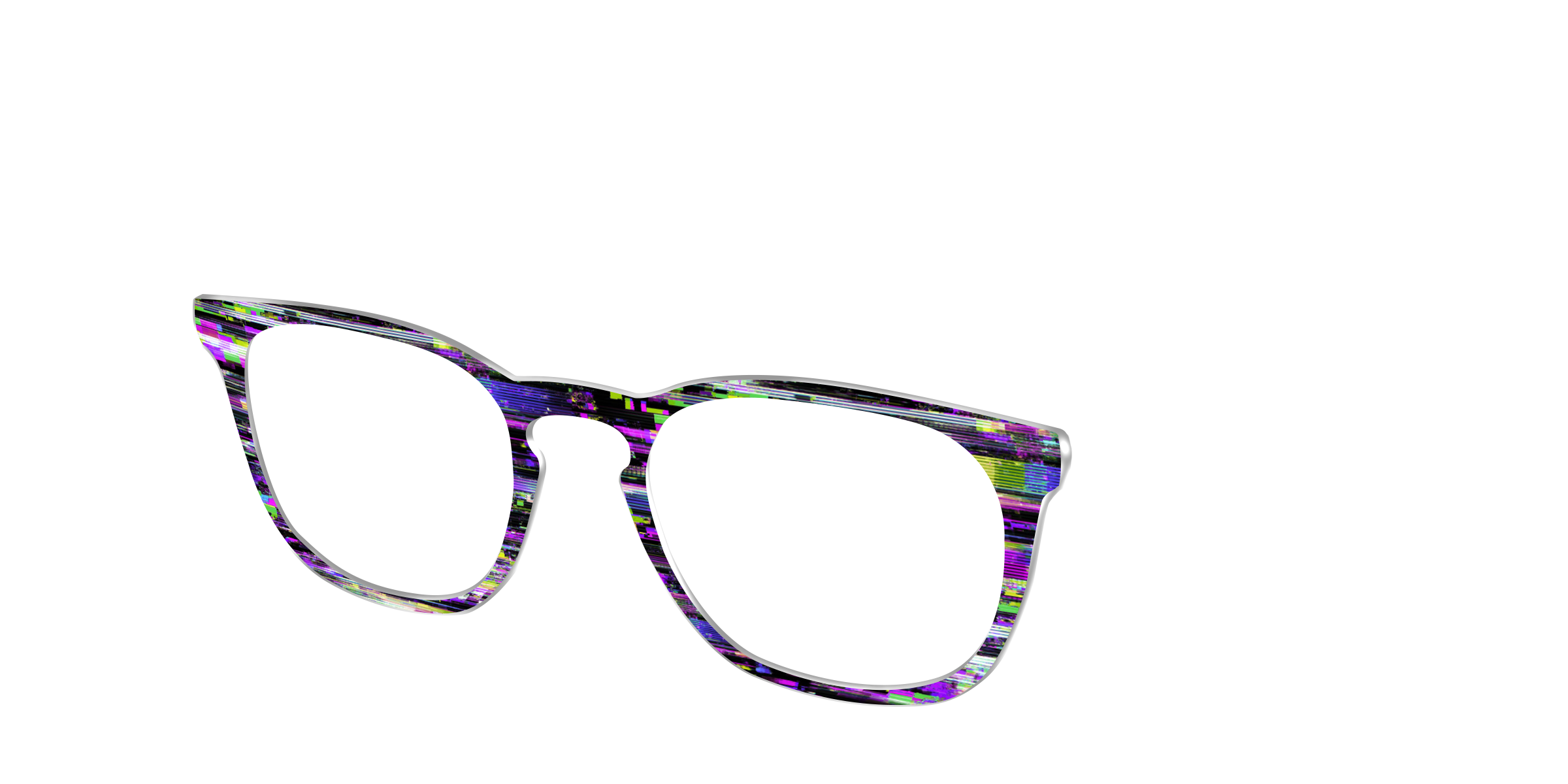 Pair Eyewear Horror Film Glitch top magnetico nero