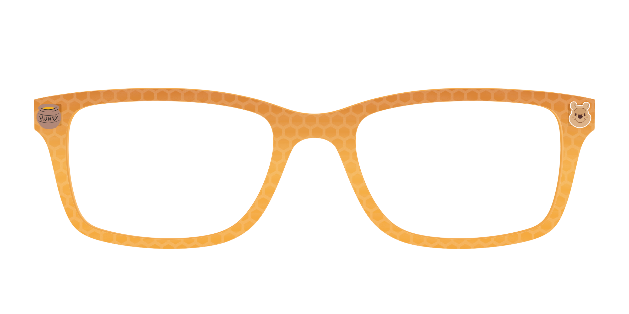 Pair Eyewear Collabs Hunny Crystal Honeycomb top giallo