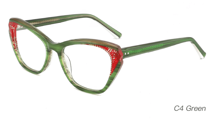 Ouyuan NOA23007 Occhiali da Vista Multicolore Acetato