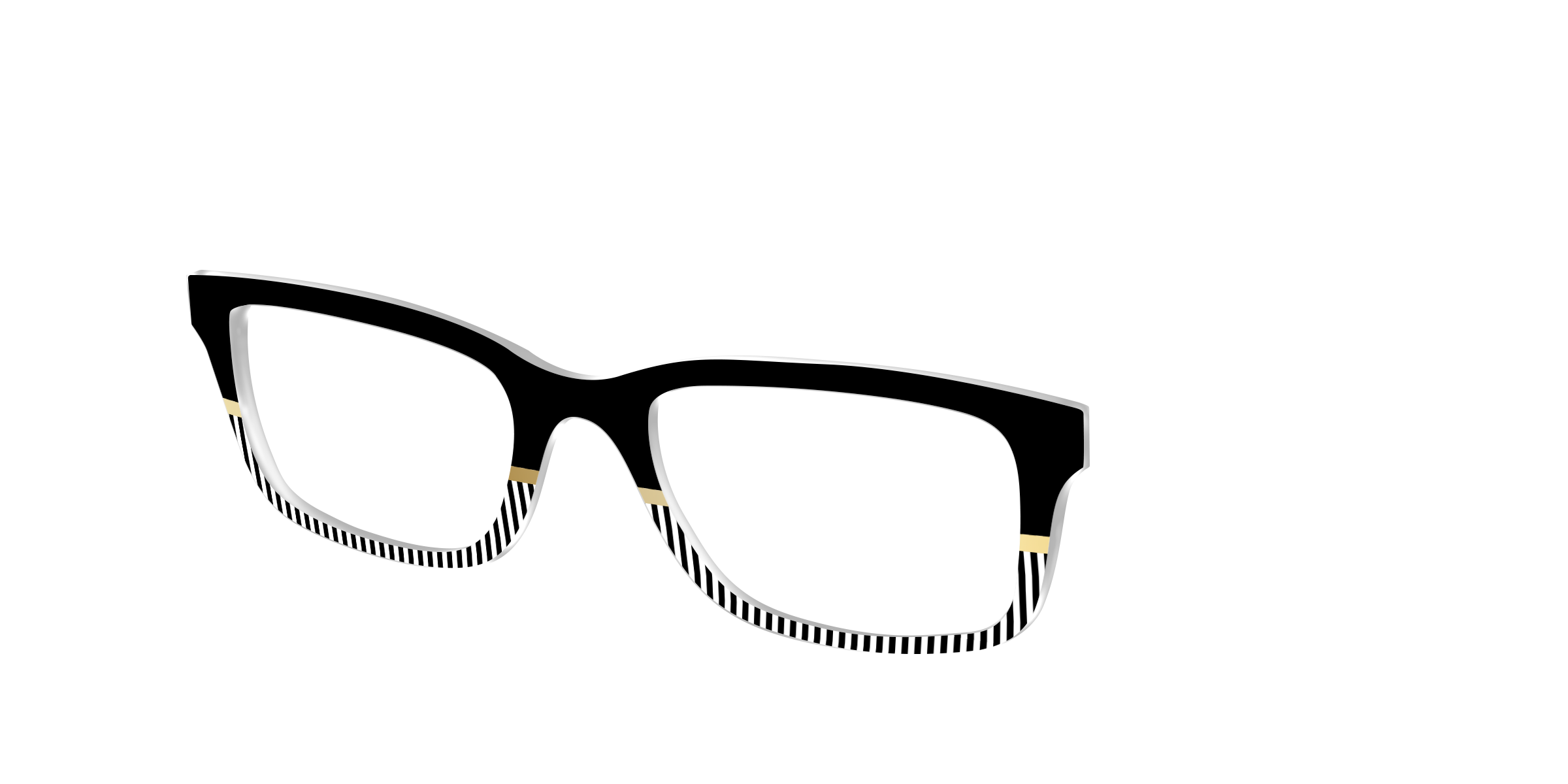Pair Eyewear Design Tops Chic Stripes Crystal top per occhiali