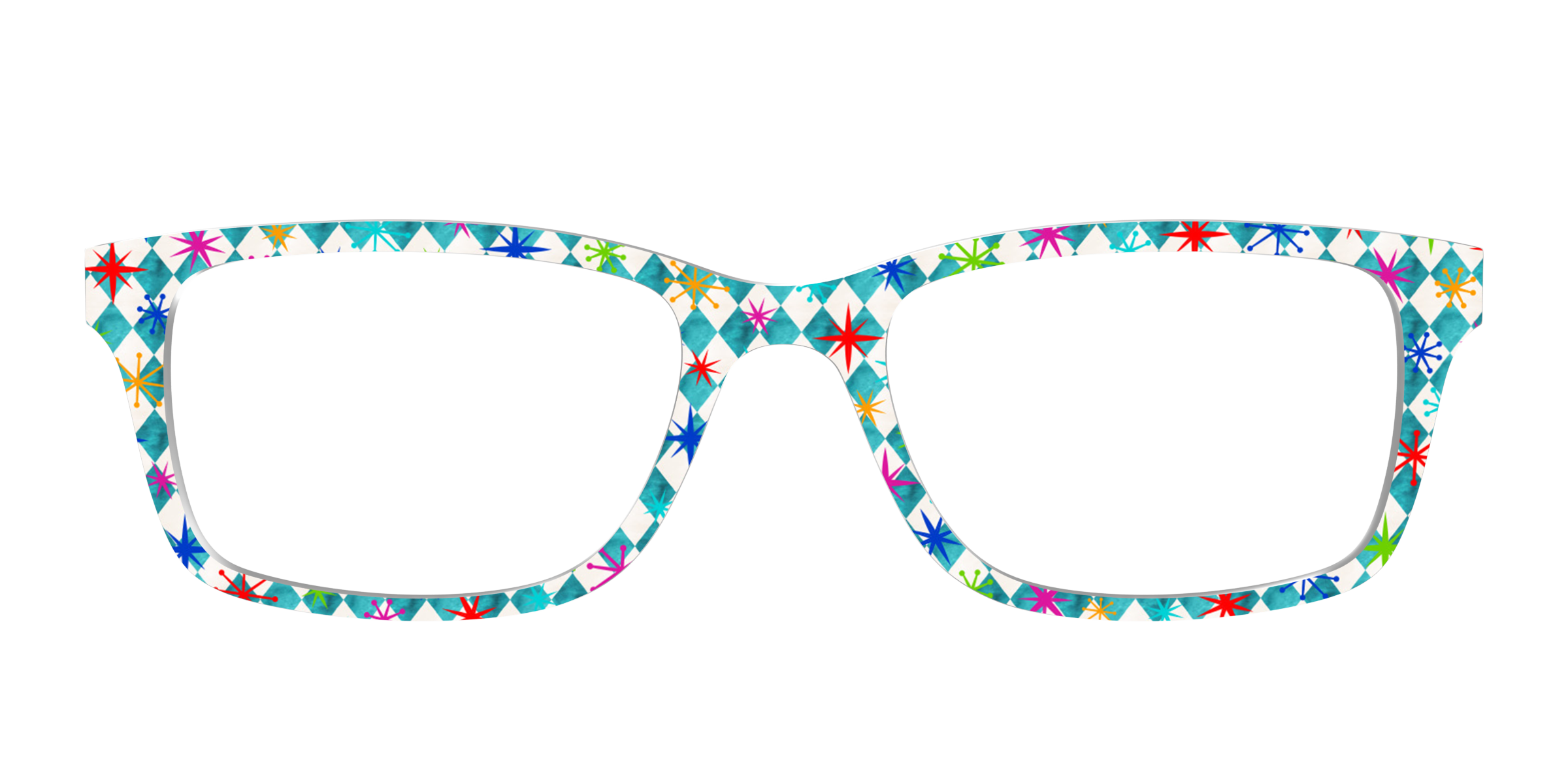 Pair Eyewear Design Tops Starburst Diamonds top per occhiali nero