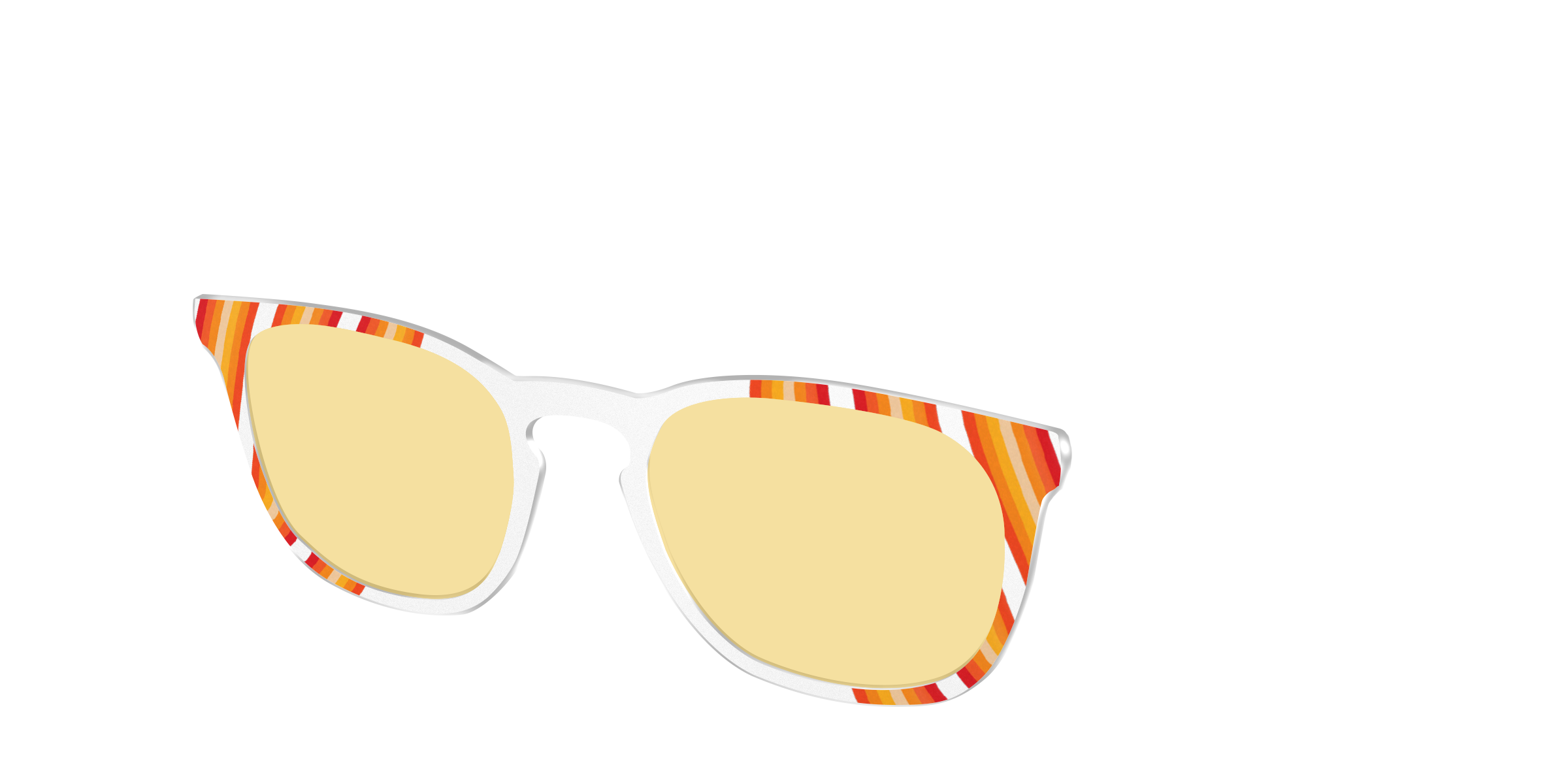Pair Eyewear Design Tops Groovy Stripes top occhiali giallo