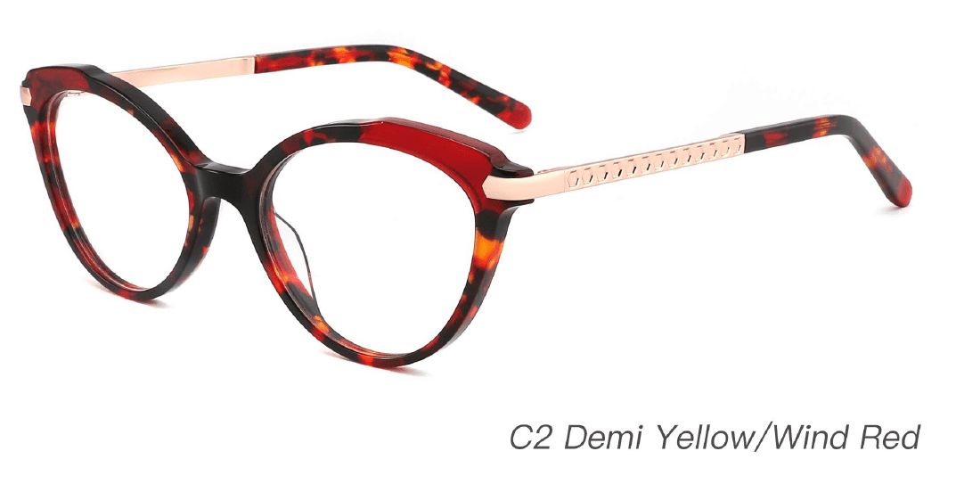 Ouyuan NOA23023 montatura occhiali da vista acetato colorata