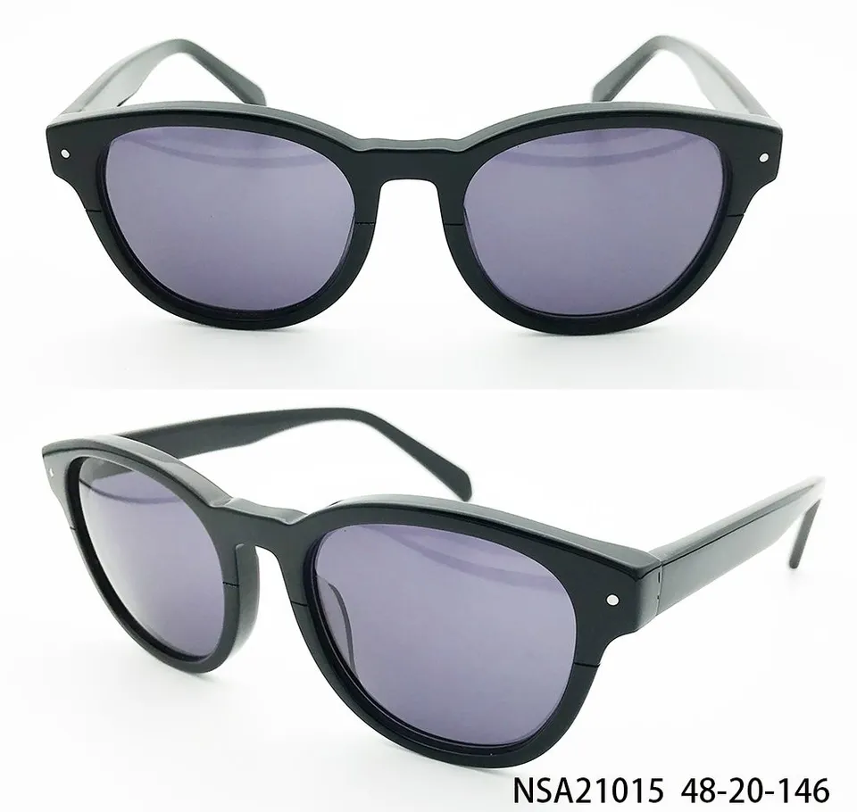Ouyuan NSA21015 occhiali da sole unisex acetato