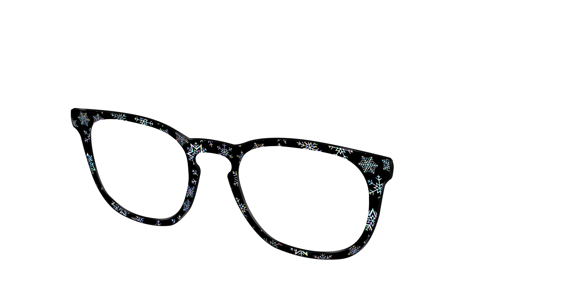 Pair Eyewear Design Tops Holographic Snowflakes top Cedro