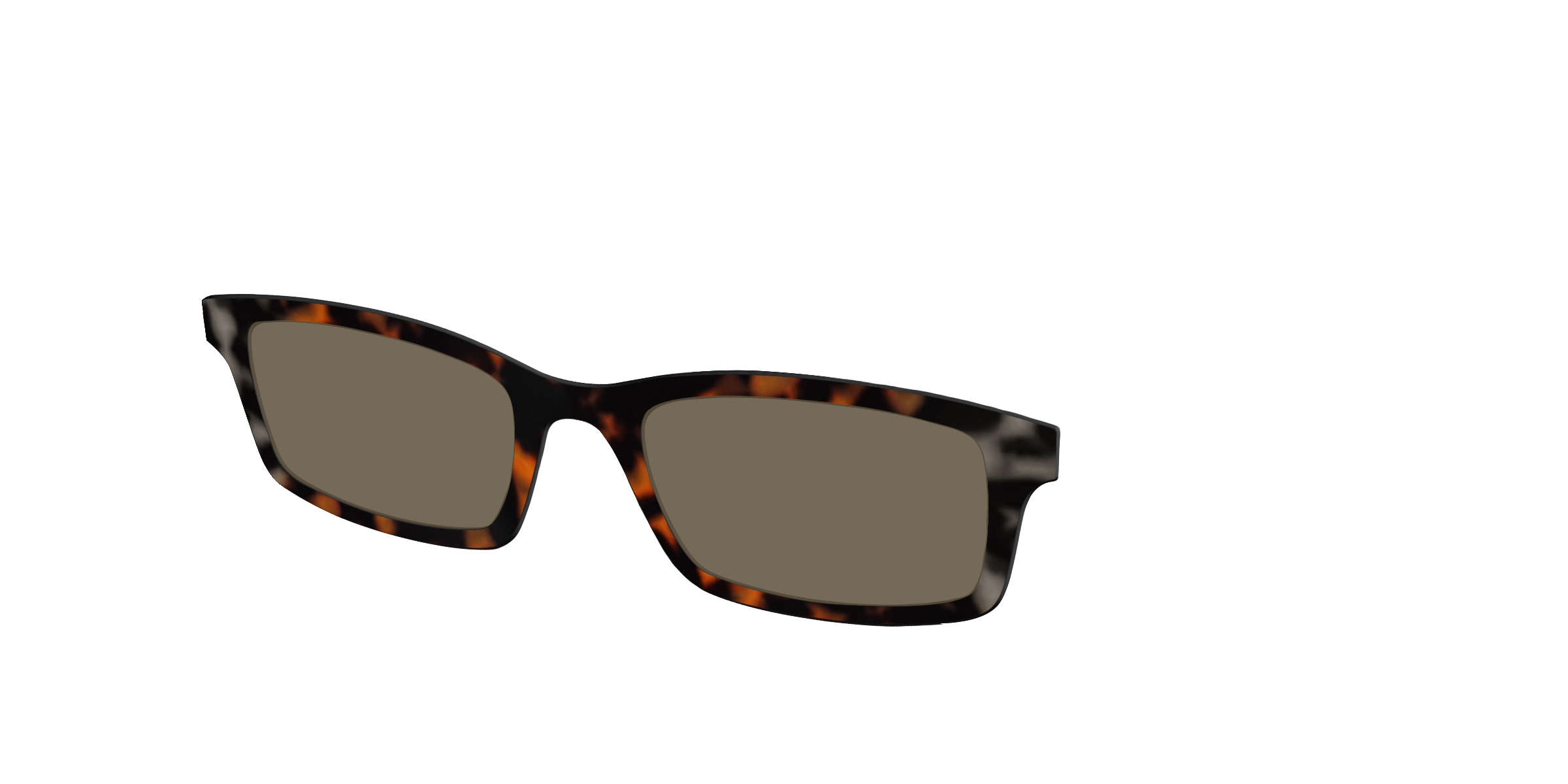 Pair Eyewear Sun Tops Polarized Gray Amber Tortoise clip sole