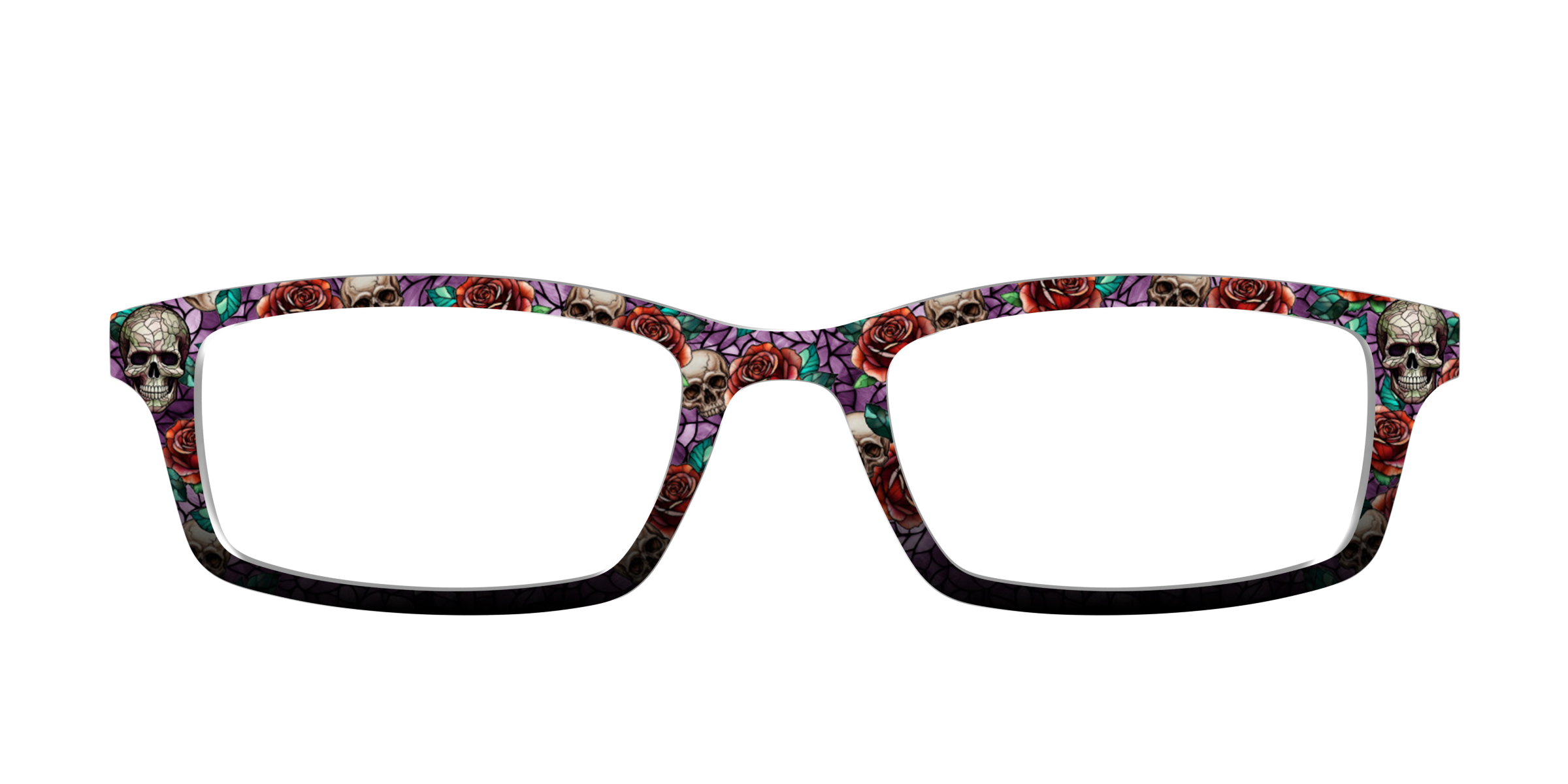 Pair Eyewear Skull Thorn Stained Glass cover occhiali nera