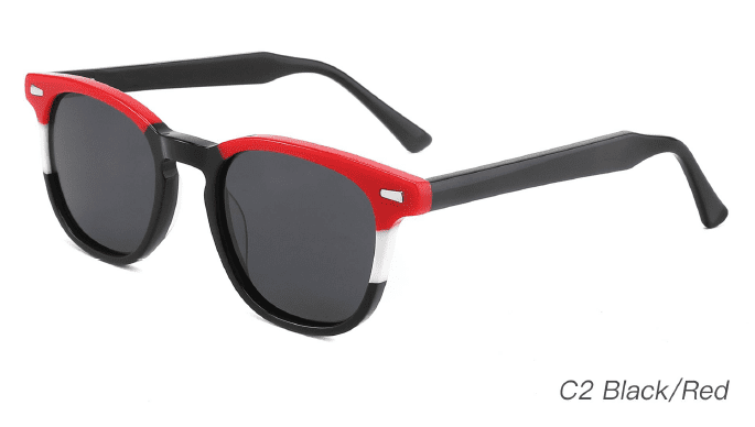 Ouyuan Sunglasses AS00014 occhiali da sole rotondi multicolore