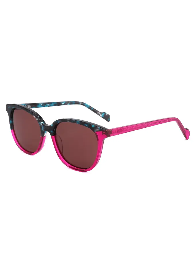 Ouyuan AS00009 occhiali da sole donna acetato colorati