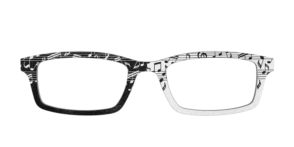 Pair Eyewear Design Tops Musical Shimmer Split top glitter