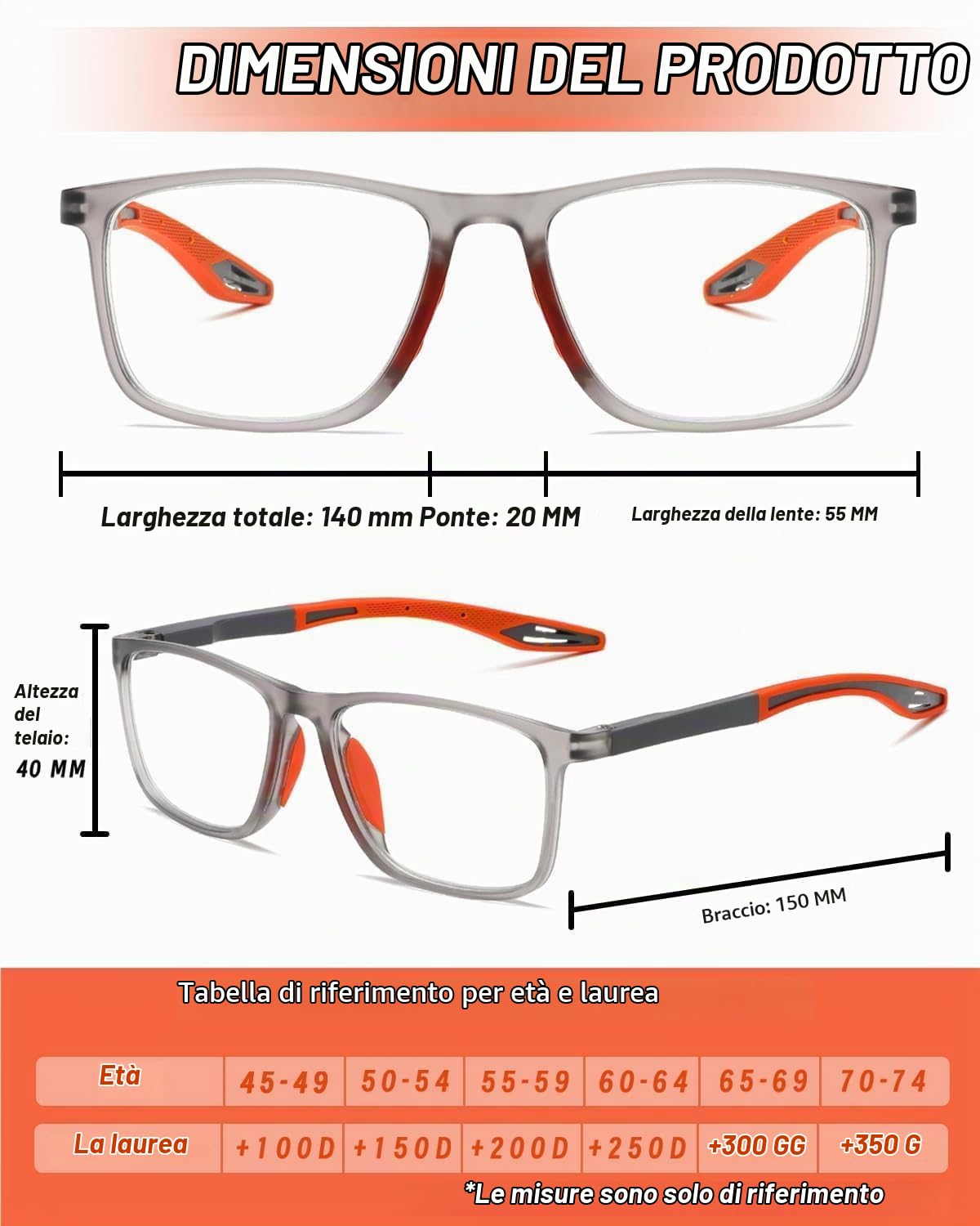 Hubeye TR90 Sports Occhiali Lettura 0.0 Anti Luce Blu 5 Paia
