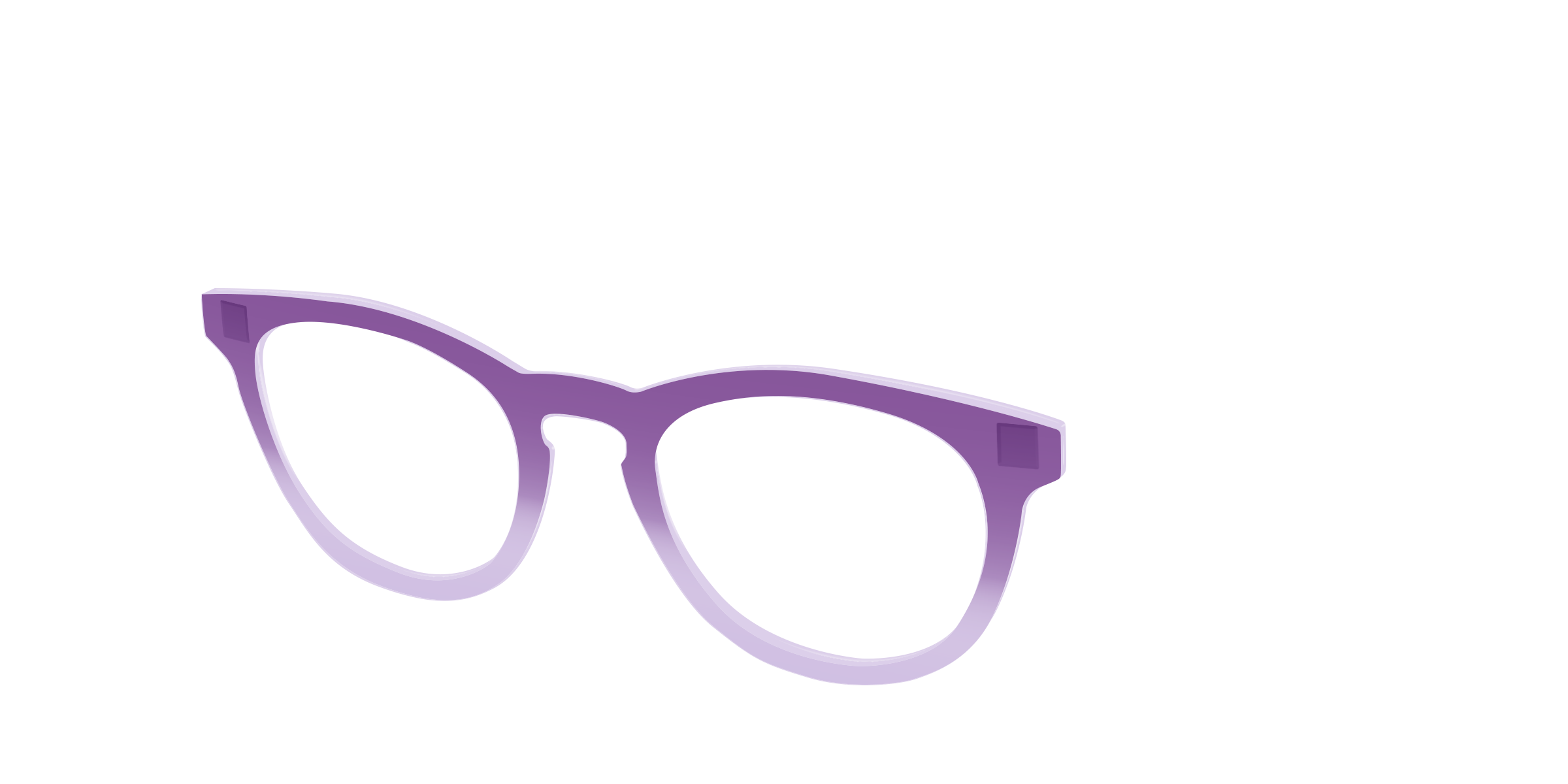 Pair Eyewear Solid Tops The Plum to Lilac Gradient Crystal top
