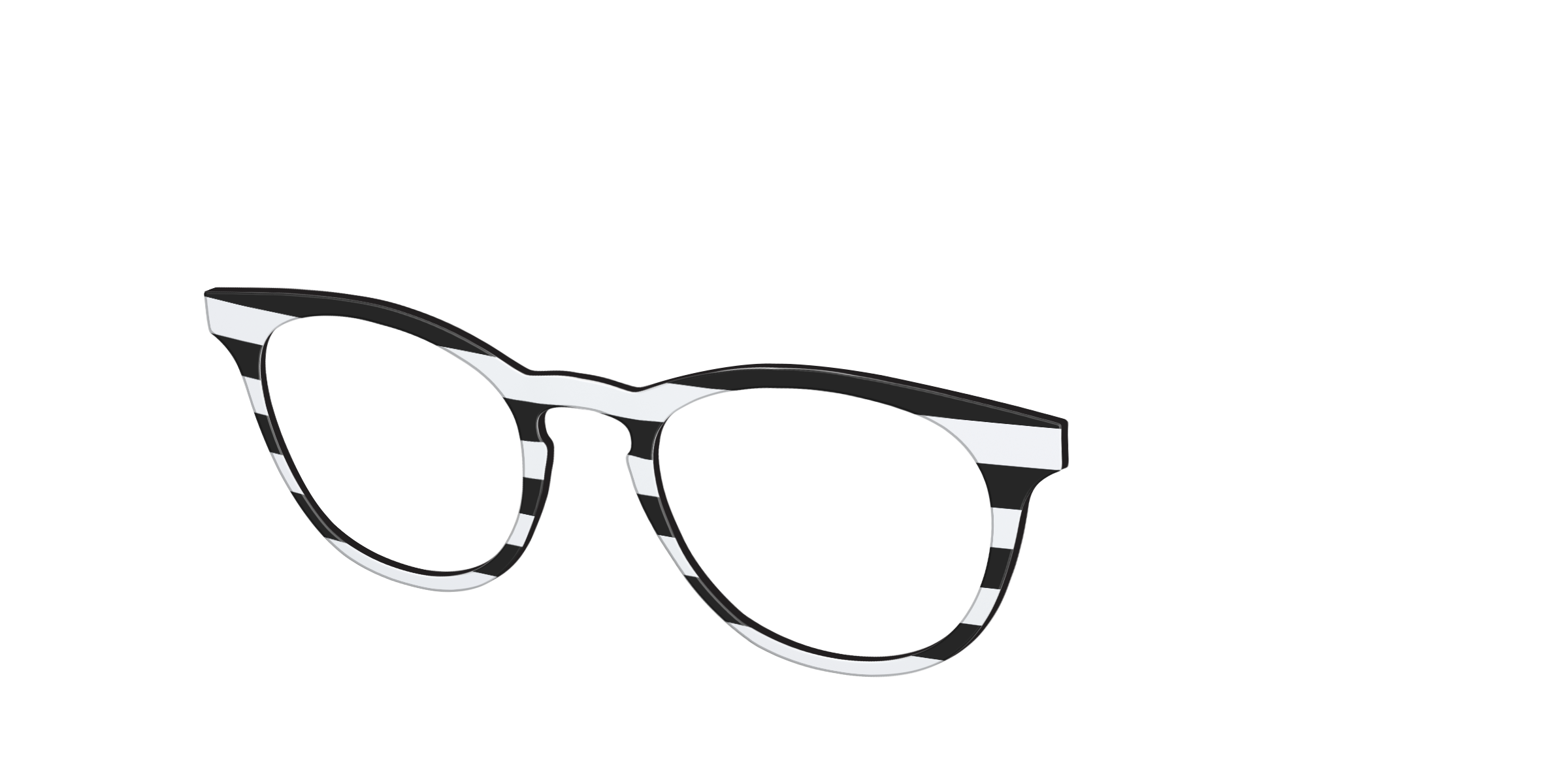 Pair Eyewear Solid Tops The Striped top occhiali righe