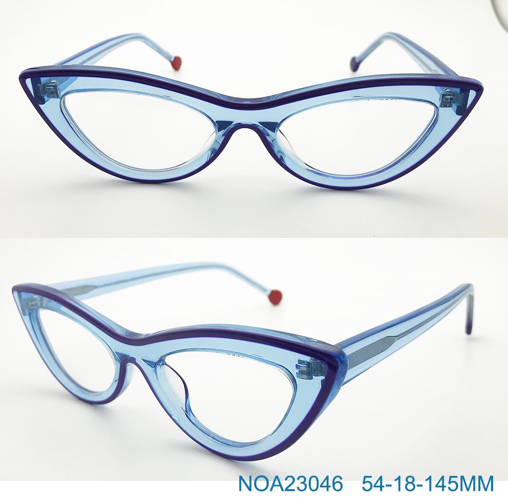 Ouyuan Eyewear NOA23046 montatura occhiali acetato nera
