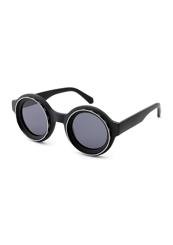 Ouyuan OYMB1494S occhiali da sole rotondi acetato bicolore